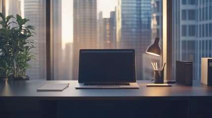 Modern Workplace Minimalist Desk Setup 