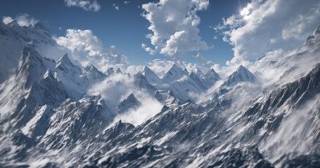 Obraz premium snow covered mountains