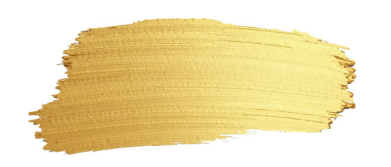 Golden Brush Stroke. Gold Metal foil Png vector Paint vector glitter stroke isolated on transparent background. Metalic paintbrush. glitter color smear painting frame on white. Abstract glow shine