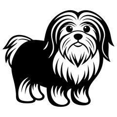 Dog Kids Colouring page on white background on vector illustration