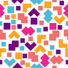 abstract seamless pattern with colorful geometric shapes element 