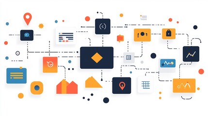 Modern Pinterest infographic template with simple icons and data points isolated on a transparent background for educational content creators