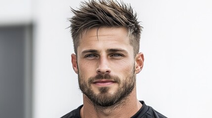 Creating a trendy short spiky hairstyle for men with gelled tips in a modern urban environment a focus on style and grooming techniques