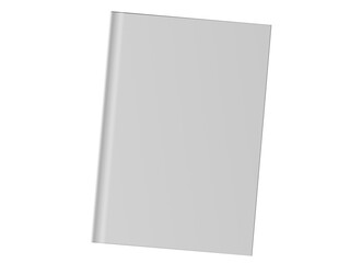 a book that is white with a silver cover