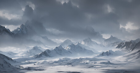 Fototapeta premium mountains in the fog