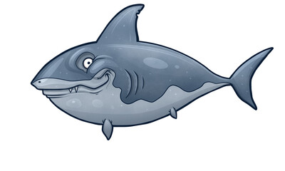 swimming happy shark underwater, isolated transparent png, water, ocean, sea