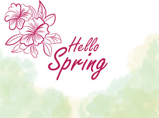 Hand drawn spring background