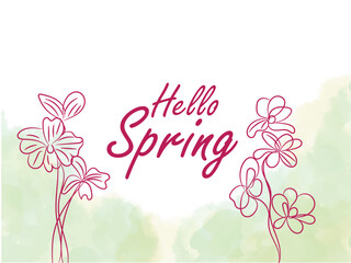Hand drawn spring background