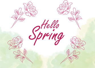 Hand drawn spring background