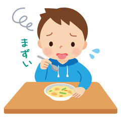 味覚過敏　感覚過敏　苦手な味に困る男の子