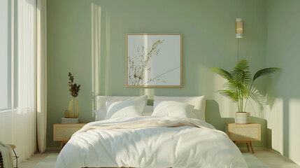 Fototapeta premium modern simple bedroom interior design