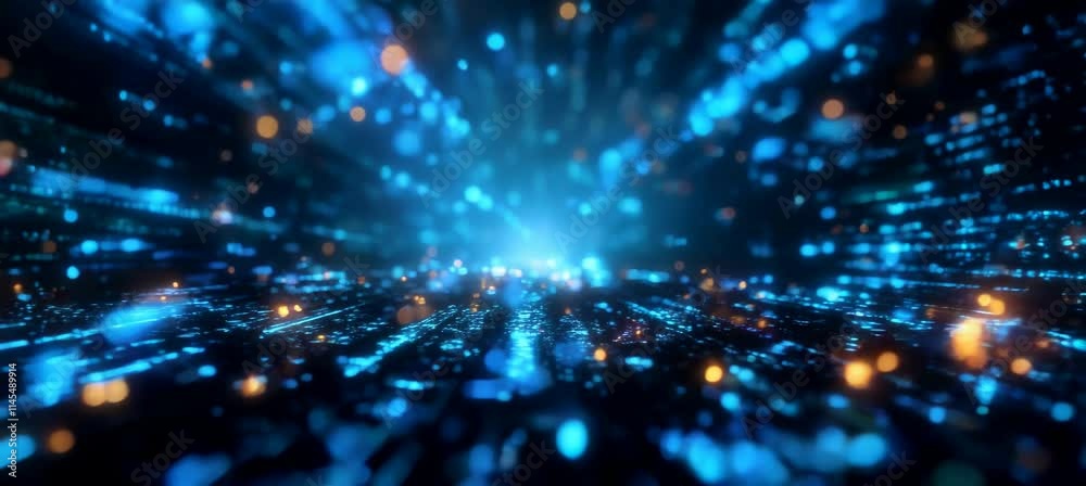 Aufkleber virtual digital space portal technology background. generative video ai technology.