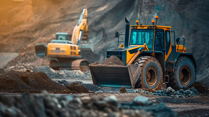 heavy machinery at industrial production plant