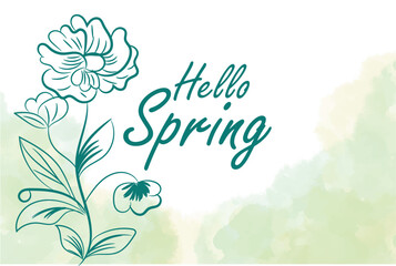 Hand drawn spring background