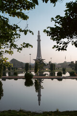 Minar-e-Pakistan Reflecting in Calm Water