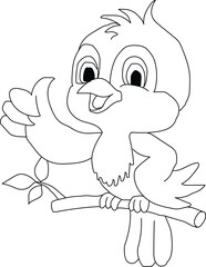 cartoon bird with a smile