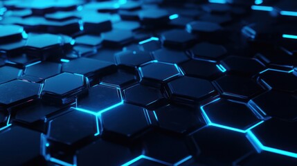 Obraz premium Abstract Hexagon Pattern: Digital Technology Background