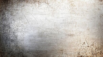 Closeup of a scratched metal surface, detailed texture and visible marks of wear tear