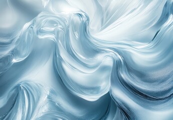 Fototapeta premium Elegant Swirls of Light Blue Abstract Texture Evoking Calmness and Serenity in Contemporary Art Style Suitable for Home Decor and Design Projects