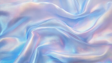Obraz premium Luxurious blue and pink silk fabric, smooth, flowing texture, elegant sheen for fashion design decoration