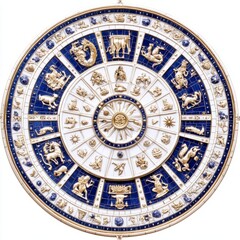 Fototapeta premium Ornate Celestial Zodiac Wheel Decorative Artwork