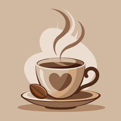 Obraz premium cup of coffee with beans