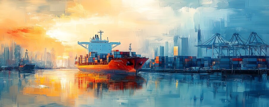 Business partners making a handshake in a hightech global logistics environment, connected supply chains, and smart business solutions for investment success