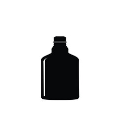 Beer bottle icon illustrated on white background,