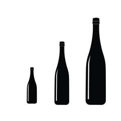 Beer bottle icon illustrated on white background,