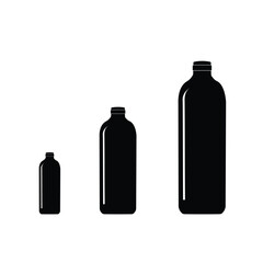 Beer bottle icon illustrated on white background,