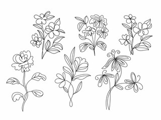 Vector flowers art