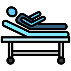 Care flat color icon, use for UI, UX, app and web development, digital or print. for industry, hospital management, health theme.