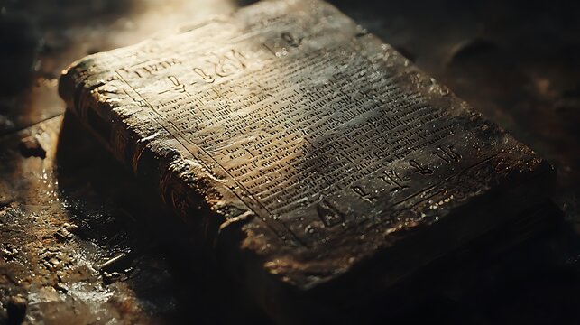 A book with a lot of writing on it