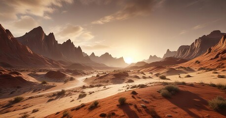 Naklejka premium Gradient of earth tones and neutrals bringing a natural and organic vibe, rock, texture