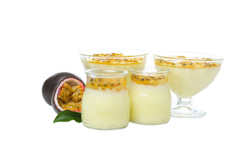 PNG, Passion fruit mousse, isolated on white background