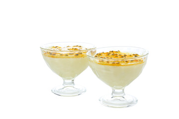 PNG, Passion fruit mousse, isolated on white background