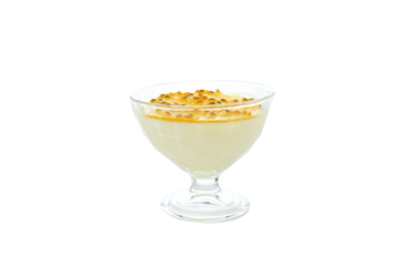 PNG, Passion fruit mousse, isolated on white background