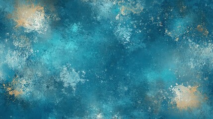 Obraz premium Detailed Grunge Texture Background in Deep Ocean Blues Palette