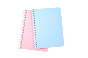 PNG,Two notebooks, isolated on white background