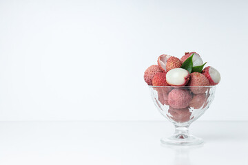 Lychee, concept of fresh and ripe exotic food