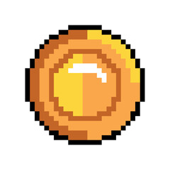 video game coin pixelated