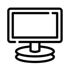 Icon Monitor With Style Outline