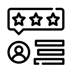 Icon Review User With Style Outline