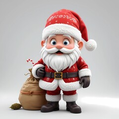 Santa Holding a Bag of Cannabis for Holidays