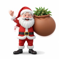Christmas Cannabis Santa Claus Cartoon