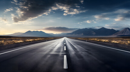 Naklejka premium Digital speed concept street asphalt landscape abstract background