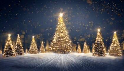 Christmas Holidays Trees Light - Christmas Tree In The Night