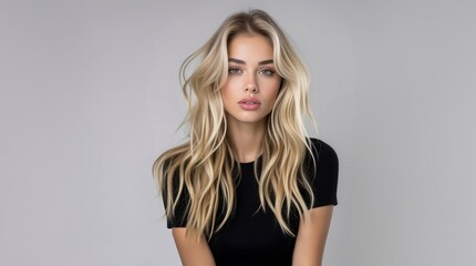 Fototapeta premium Sexy woman with glowing skin and natural makeup. Perfect beauty girl face. Natural beauty. Beautiful young woman with clean fresh skin. Face care, Facial treatment, cosmetology, beauty and spa.