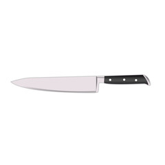 Kitchen knife on isolated white background.,icon.