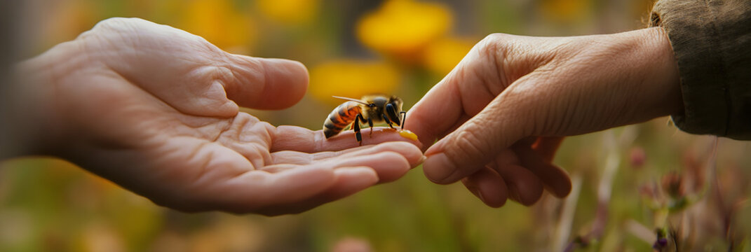 Tourist Receives Gentle Aid After Painful Bee Sting During Outdoor Adventure